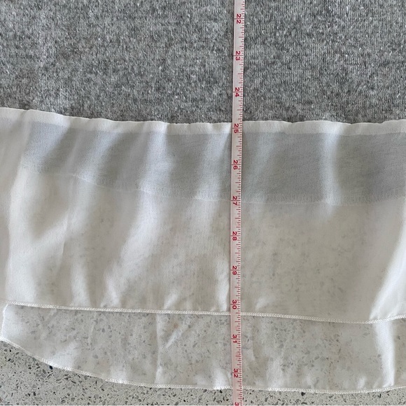 Long Grey Tunic with Pockets and Sheer Hem - Picture 7 of 9